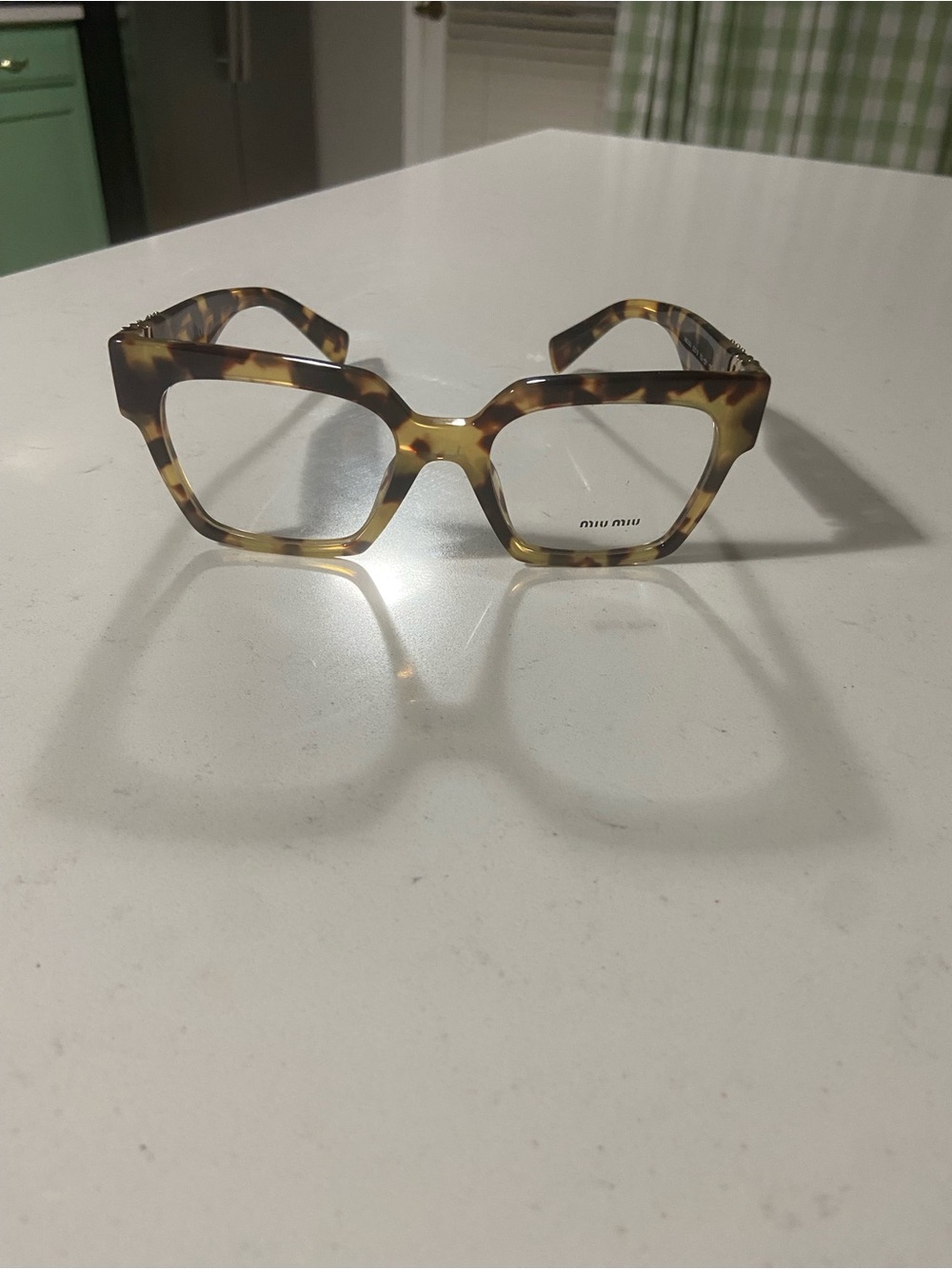Miu Miu Tortoiseshell Square Optical Glasses - Brown New without tags